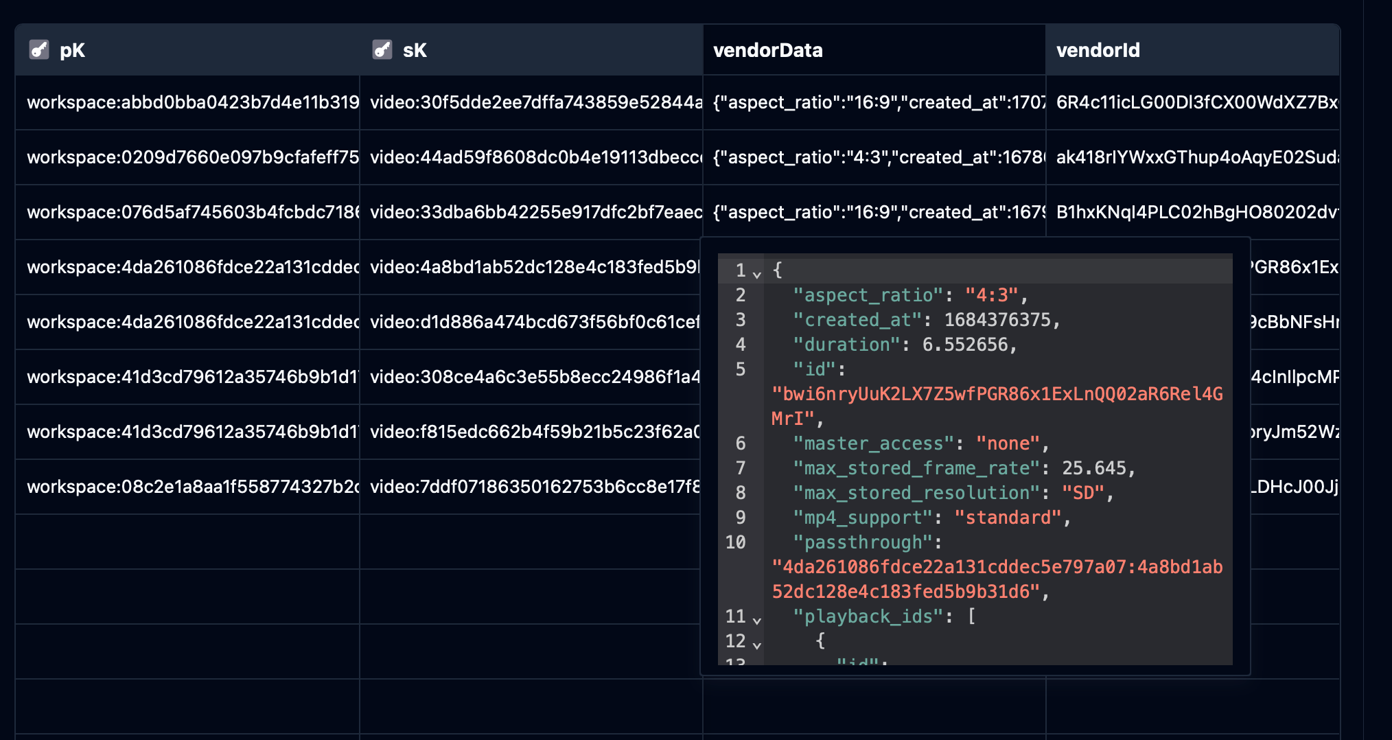 Screenshot for Table inline edits.