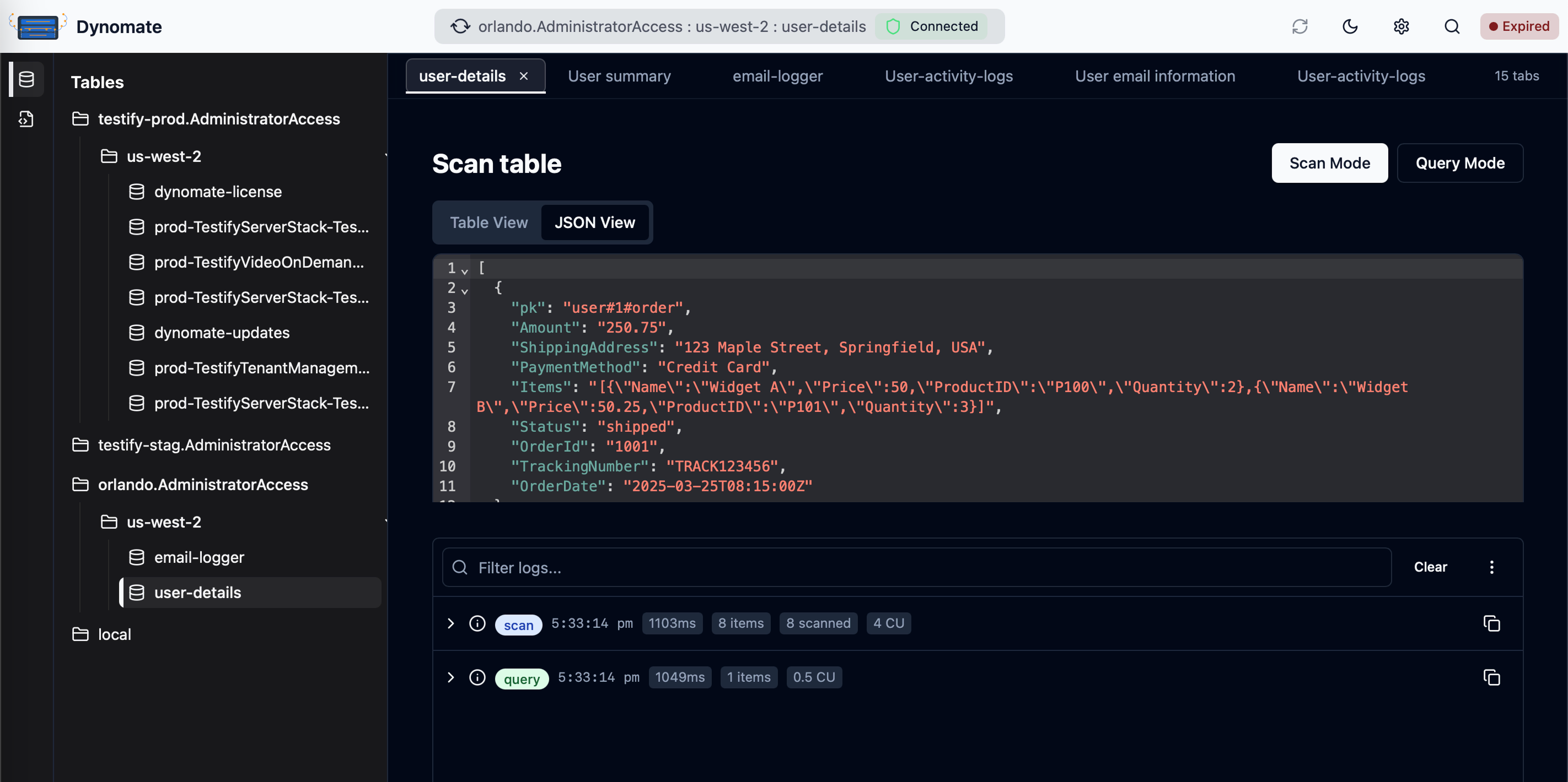 Screenshot for Table Discovery & Profile-aware Connections